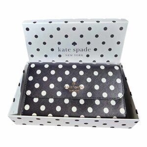 NWT Kate Spade Cheers Charming Dot Flap Large Wristlet Wallet